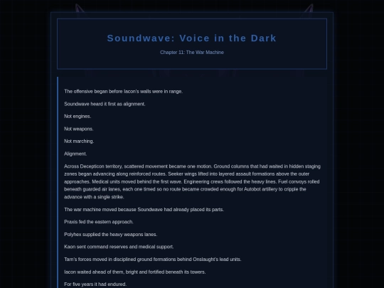 Soundwave Novel/Soundwave11 screenshot