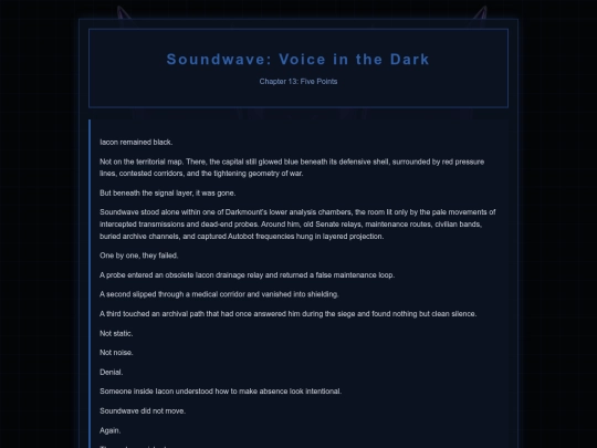 Soundwave Novel/Soundwave13 screenshot