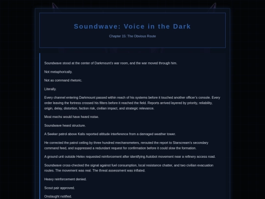 Soundwave Novel/Soundwave15 screenshot