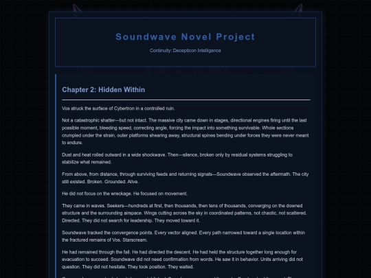 Soundwave Novel/Soundwave2 screenshot
