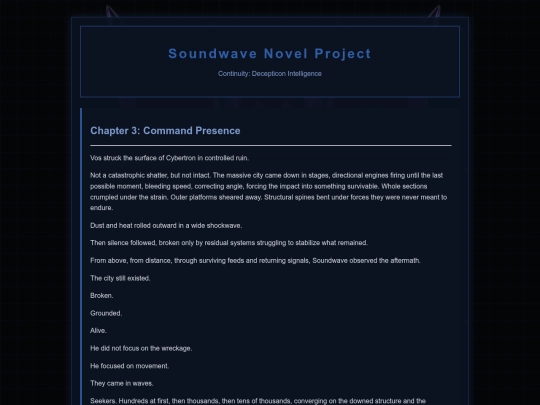 Soundwave Novel/Soundwave3 screenshot