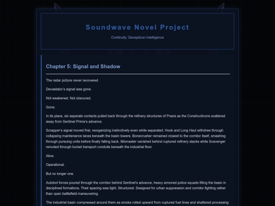 Soundwave Novel/Soundwave5 screenshot