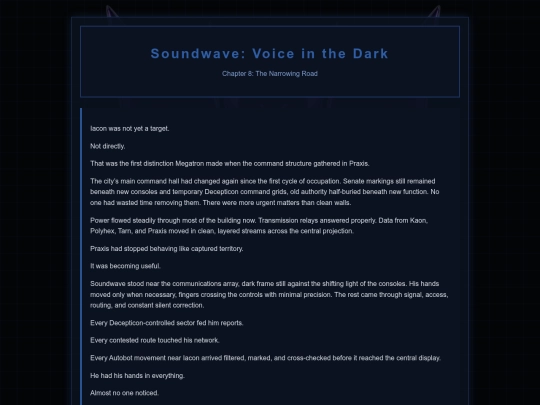 Soundwave Novel/Soundwave8 screenshot