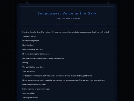 Soundwave Novel/Soundwave9 screenshot