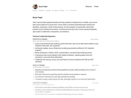 resume screenshot