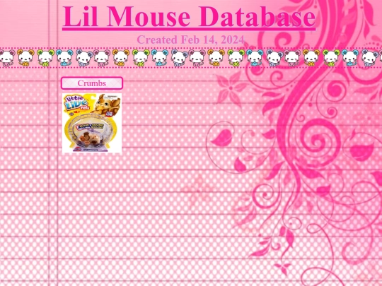 lilmousedatabase screenshot