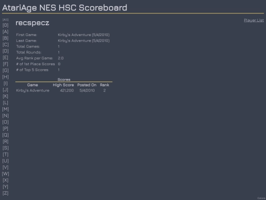 Players/recspecz screenshot