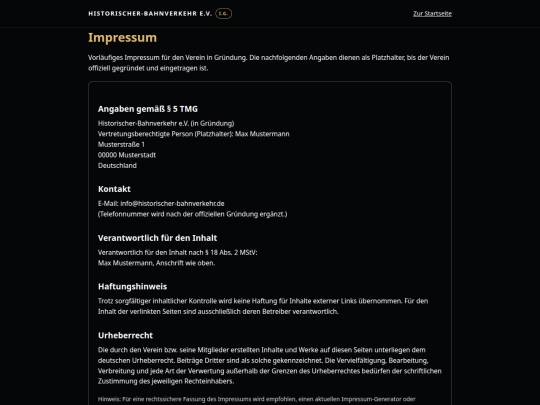 h-bahn/impressum screenshot