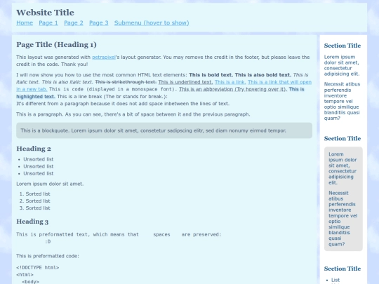 page with lots of helpful code screenshot