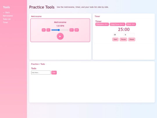 practice screenshot