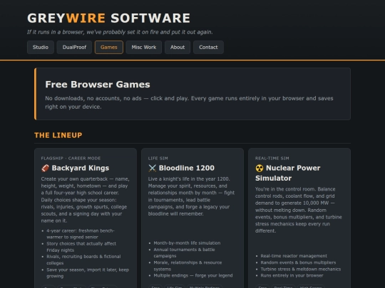 games screenshot