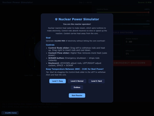 nuclear_power_simulator screenshot