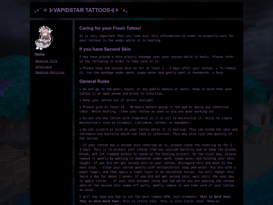 Website screenshot