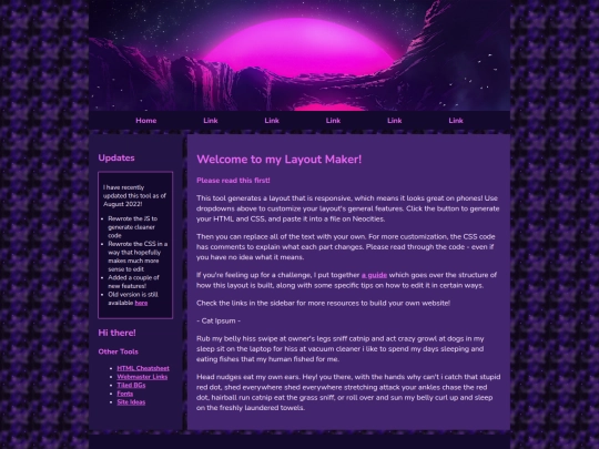 My website/heroe screenshot
