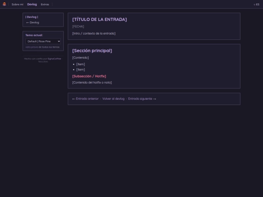 devlog/template screenshot