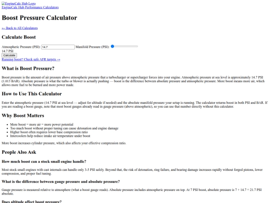 boost-calculator screenshot