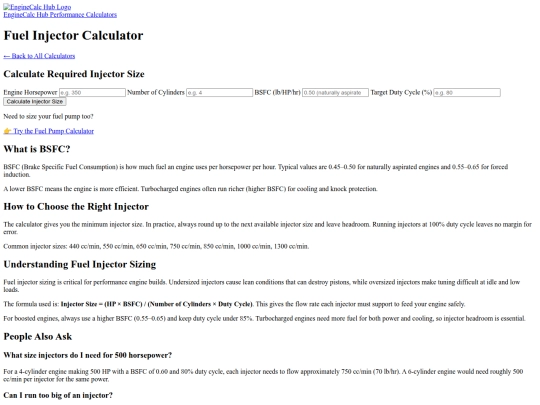 injector-calculator screenshot