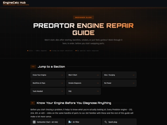 predator-engine-repair-guide screenshot