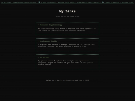links screenshot