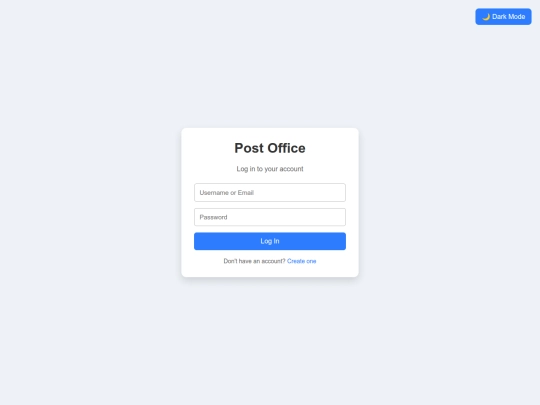 login screenshot