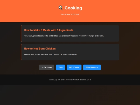 cooking screenshot