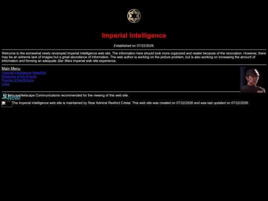 StarfighterWebring/ImperialIntelligenceNetwork screenshot