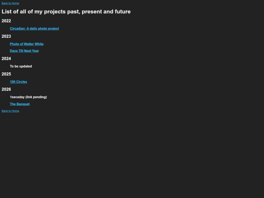 projects screenshot