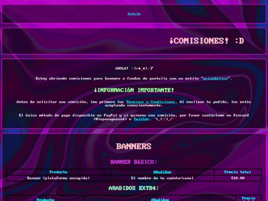 projects/commissions screenshot