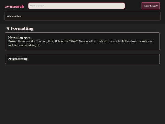 formatting screenshot