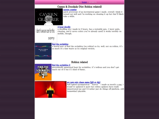 projects screenshot