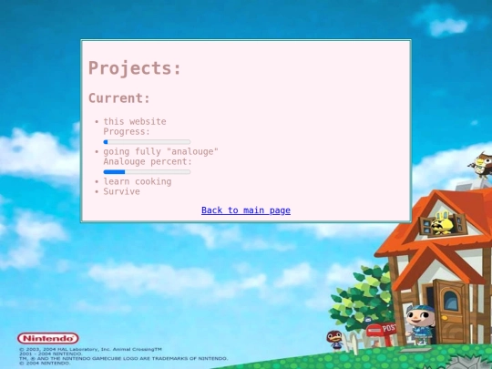 projects screenshot