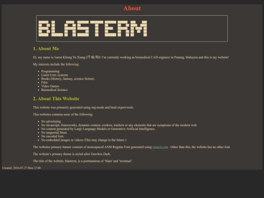 pages/about screenshot