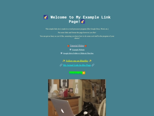 bio-link-tutorial screenshot