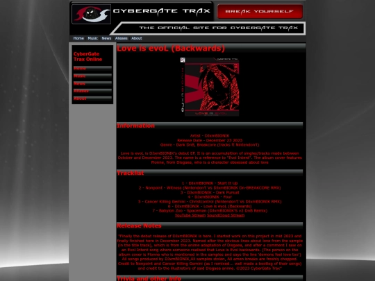 Website screenshot