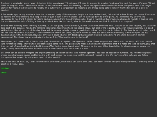 missives/deerhunting screenshot