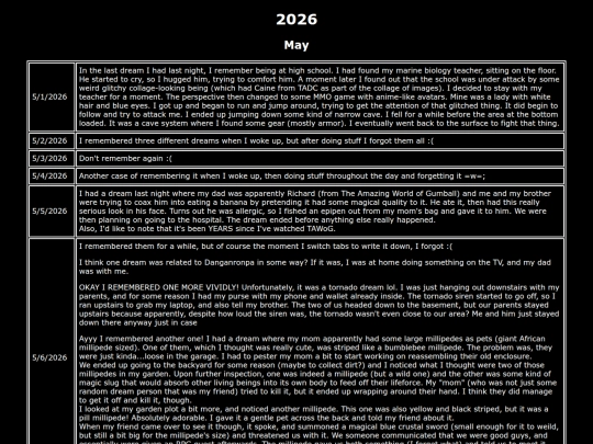 Dream-Journal/2026/May screenshot