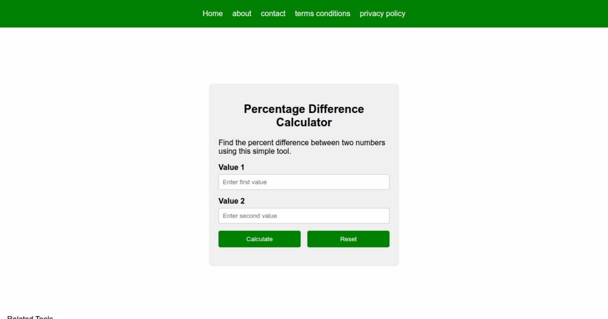 Percentage Difference Calculator