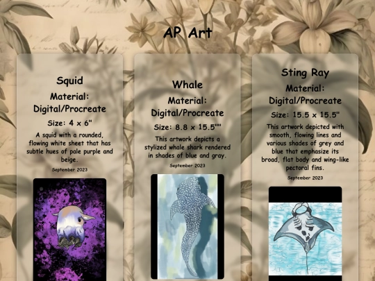 artwork website/outsides screenshot