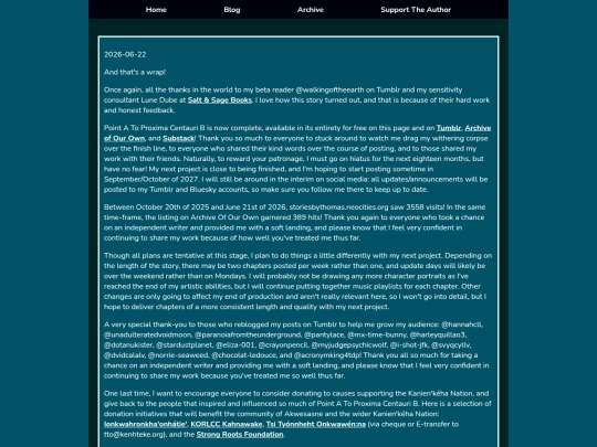 Blog screenshot
