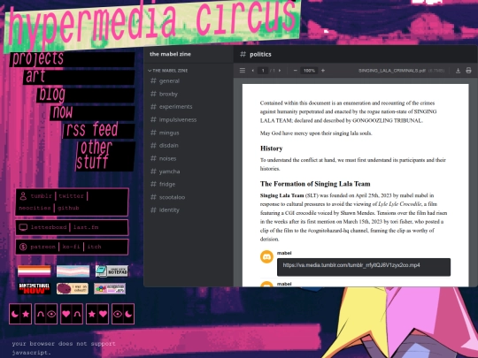 mabel/politics screenshot