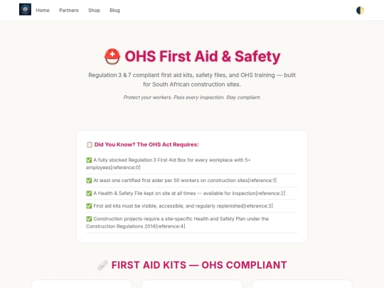 Website screenshot