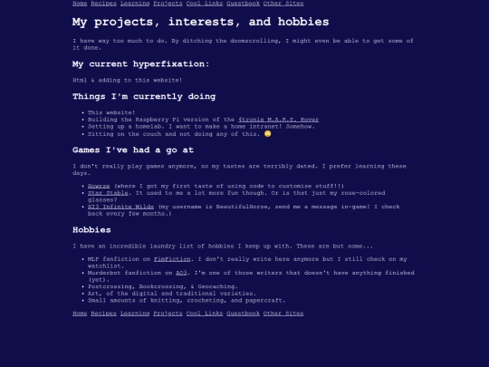 projects screenshot