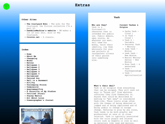 info/extras screenshot