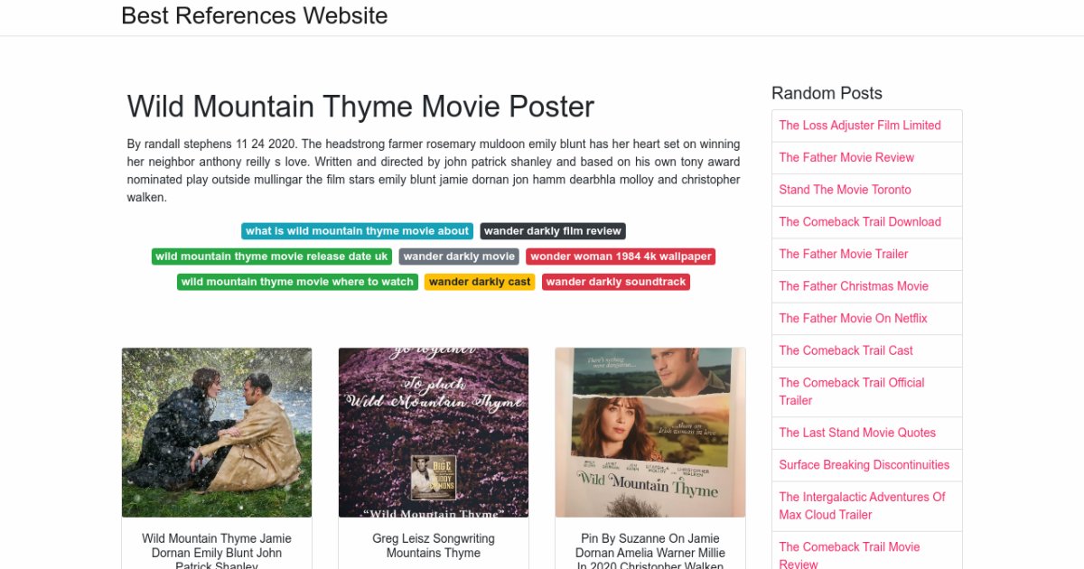 Wild Mountain Thyme Movie Poster