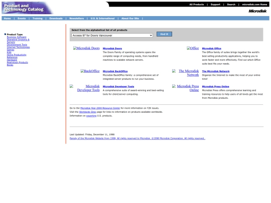 products screenshot