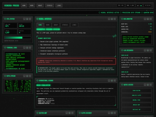links screenshot