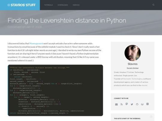 posts/finding-the-levenshtein-distance-in-python screenshot
