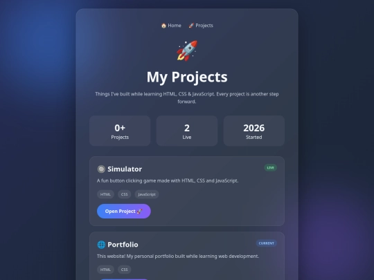 projects screenshot