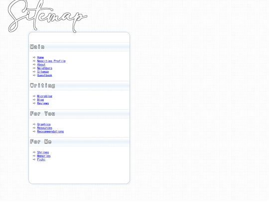 main/sitemap screenshot