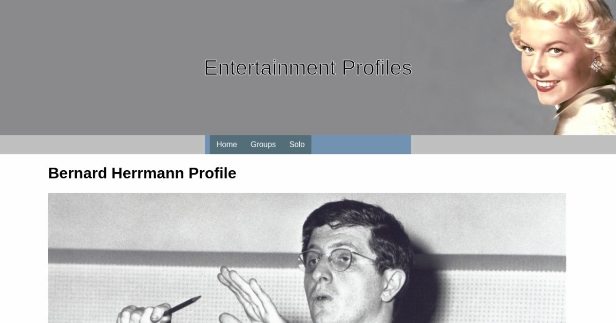 Bernard Herrmann - Entertainment Profiles